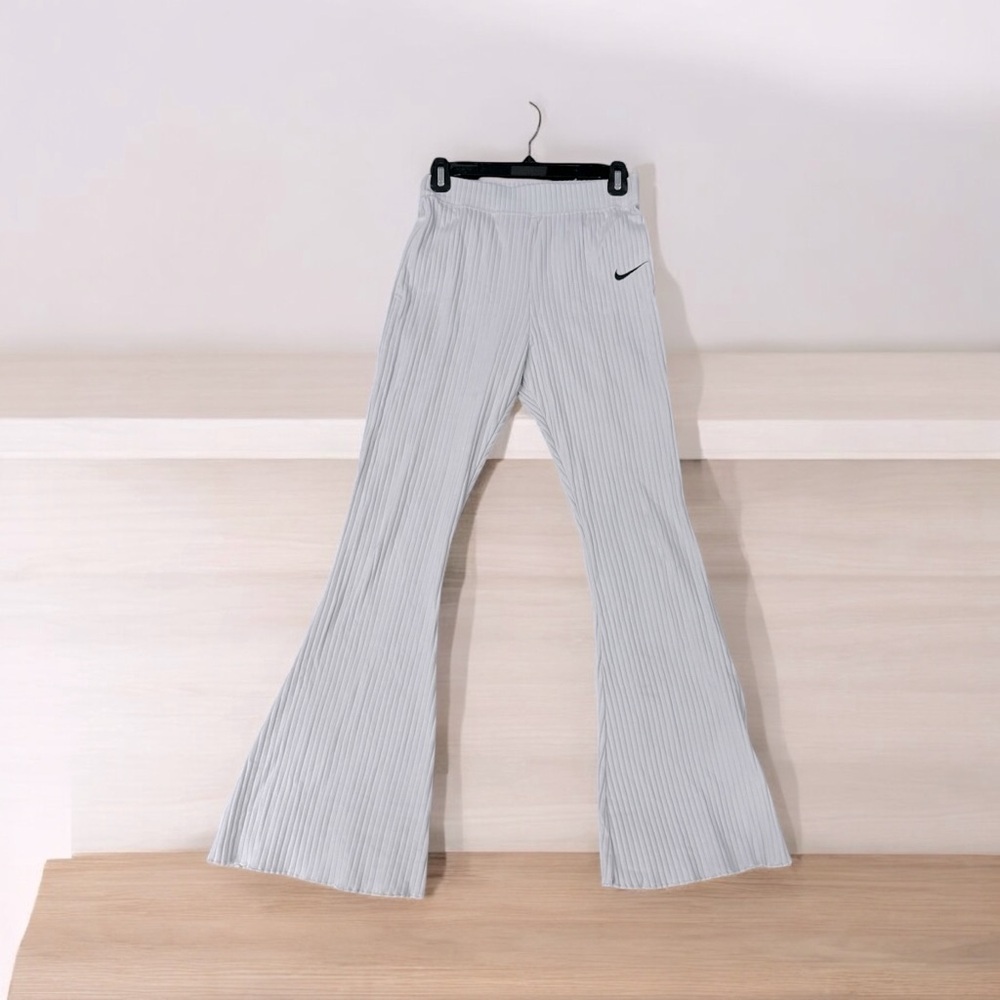 Nike Women's Sportswear High Waisted Ribbed Jersey Pants Ligtht Gray Small - Picture 6 of 10